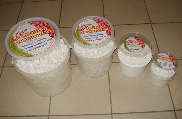 Фасованная мраморная крошка